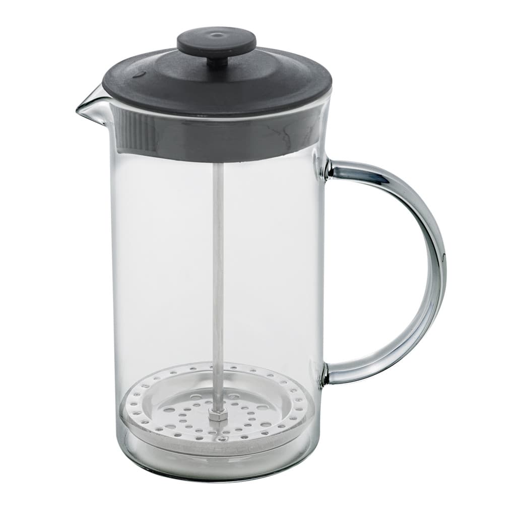 CAFETEIRA PRENSA FRANCESA DE VIDRO BOROSSILICATO E TAMPA DE PLASTICO LYON PRETA 600ML