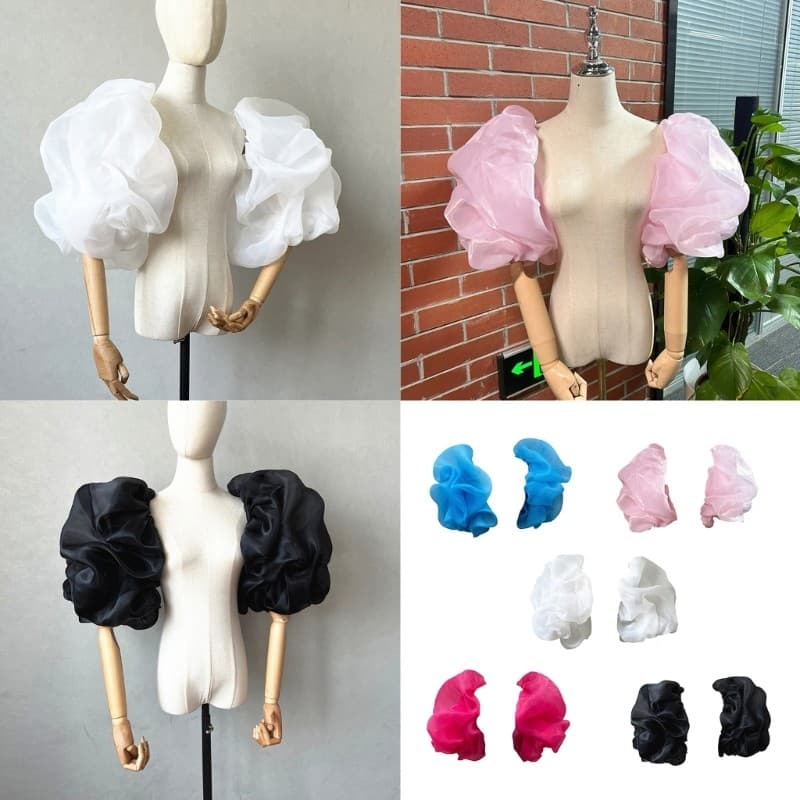 GODD Respirável Puff Manga Armwear Mangas Decorativas Acessórios Para Vestidos De Noiva Cobertura De Braço Evento Noturn