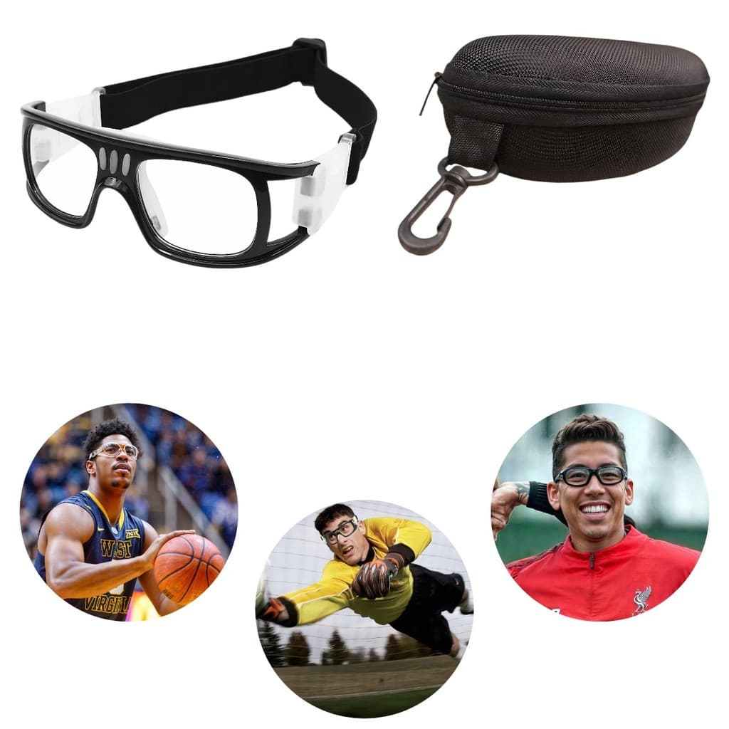 Kit Óculos Protetor P/ Lente de grau Esportivo Ajustável Elástico Futebol basquete ciclismo Anti-impacto