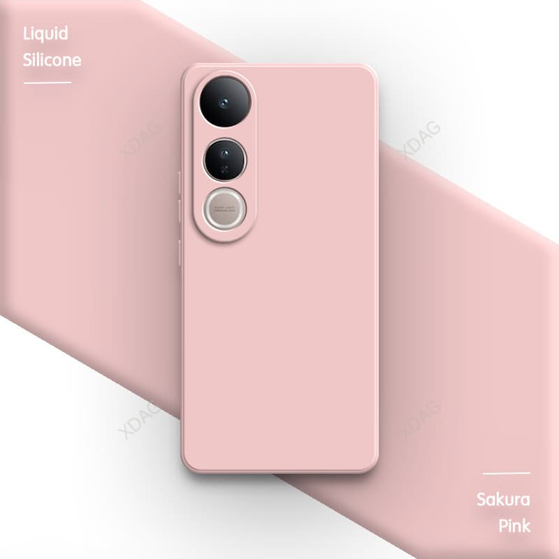 Capa Macia De Silicone Líquido Para VIVO V50 Lite V40Lite , Proteção Simples Câmera , Traseira À Prova De Choque V30E