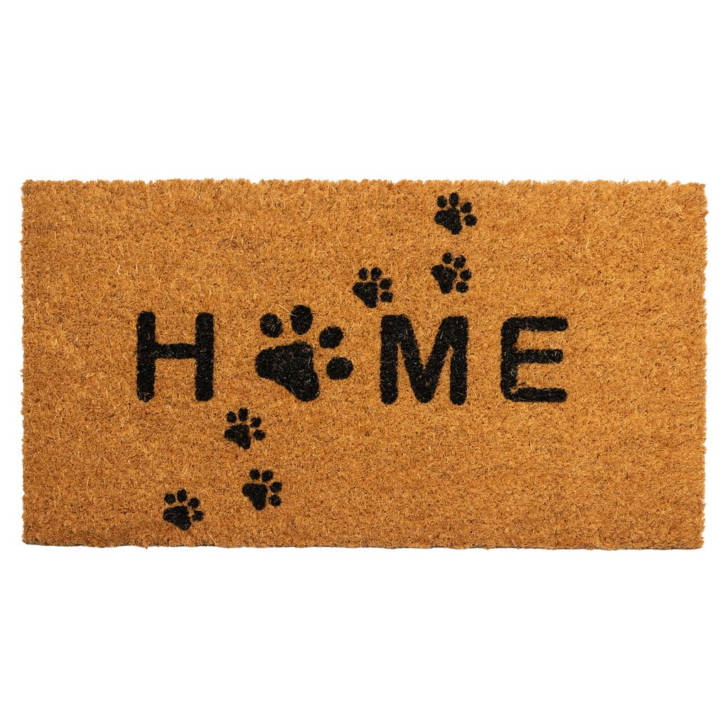 Tapete Capacho Entrada Fibra Coco Home Pata 33x60cm Marrom Casa Pet Limpeza Praticidade Edantex