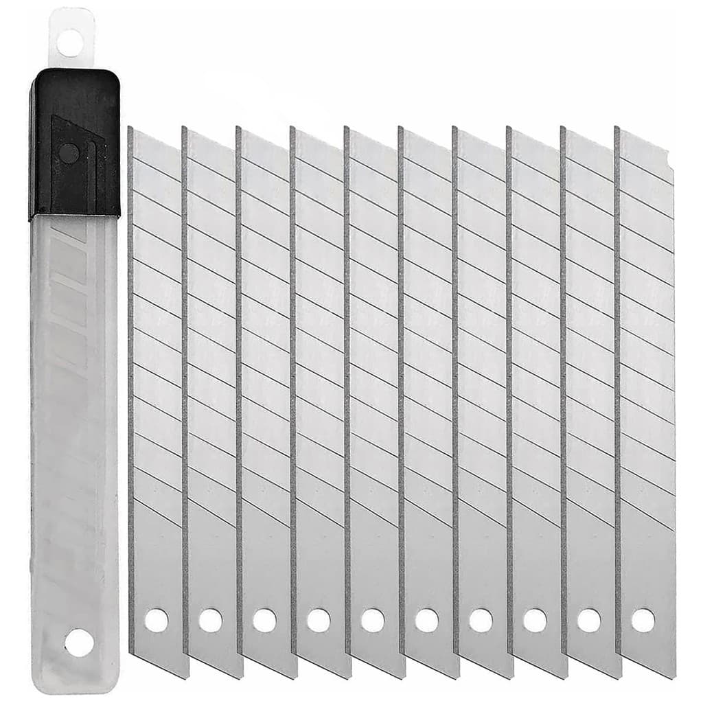 Lâmina para Estilete Estreito 9mm MP-453 Masterprint Estojo com 10 Lâminas