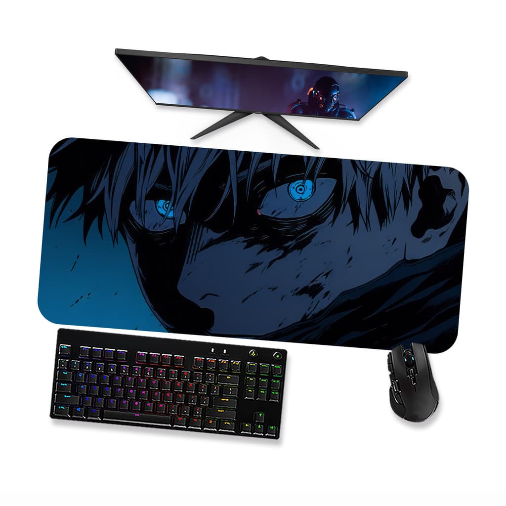 Mousepad Jujutsu Kaisen Anime Satoru Gojo 5 Speed Costurado Mousepad Grande 90x40 70x30 80x40 60x40 45x40