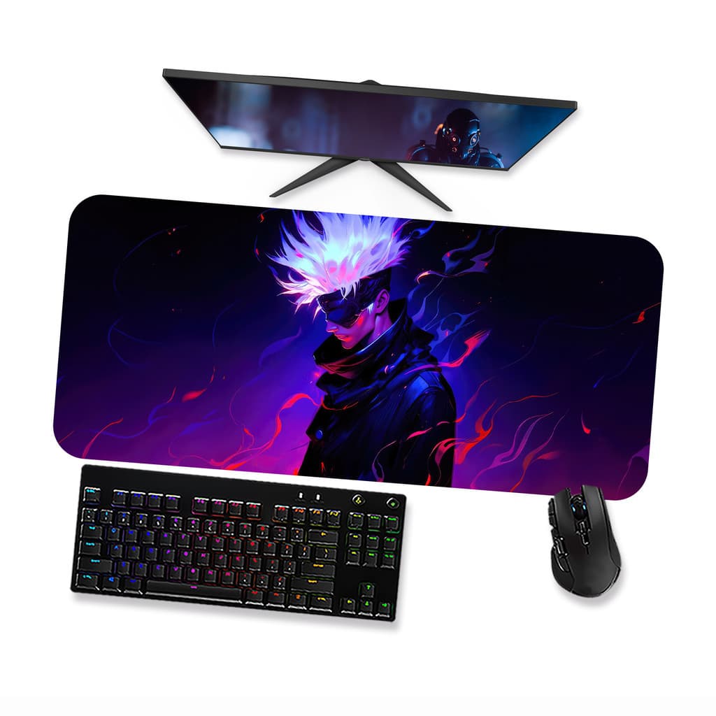 Mousepad Jujutsu Kaisen Anime Satoru Gojo 13 Speed Costurado Mousepad Grande 90x40 70x30 80x40 60x40 45x40