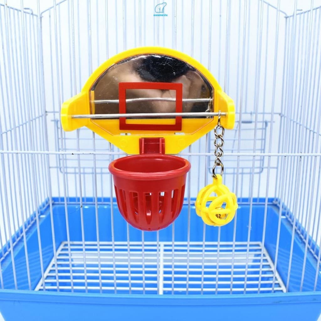 Mini Brinquedo De Sino De Cesta De Basquete Para Papagaios-Interativo Divertido Pássaros