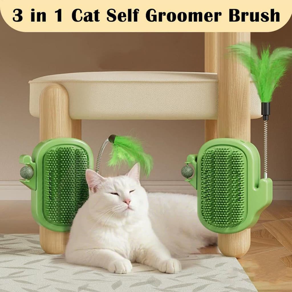 Arranhador De Canto Cacto Para Gatos Conjunto Com 2 Peças(PENA E CATNIP)