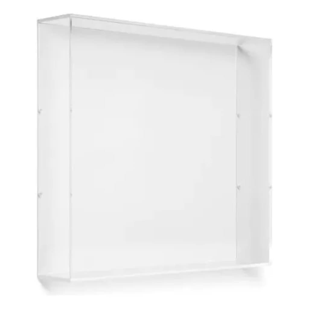 Caixa Expositor De Acrílico Proteção 15x15x4cm Cor Cristal Transparente