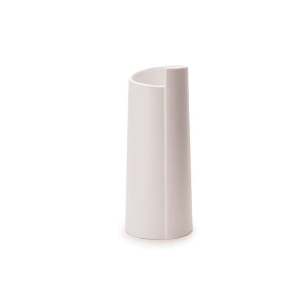 Vaso Em Cerâmica Branco Degrau 32,5cm