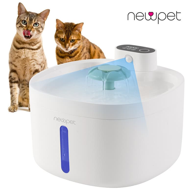 Sensor de detecção inteligente Fonte de água automática para gatos 2,6L Dispensador de água