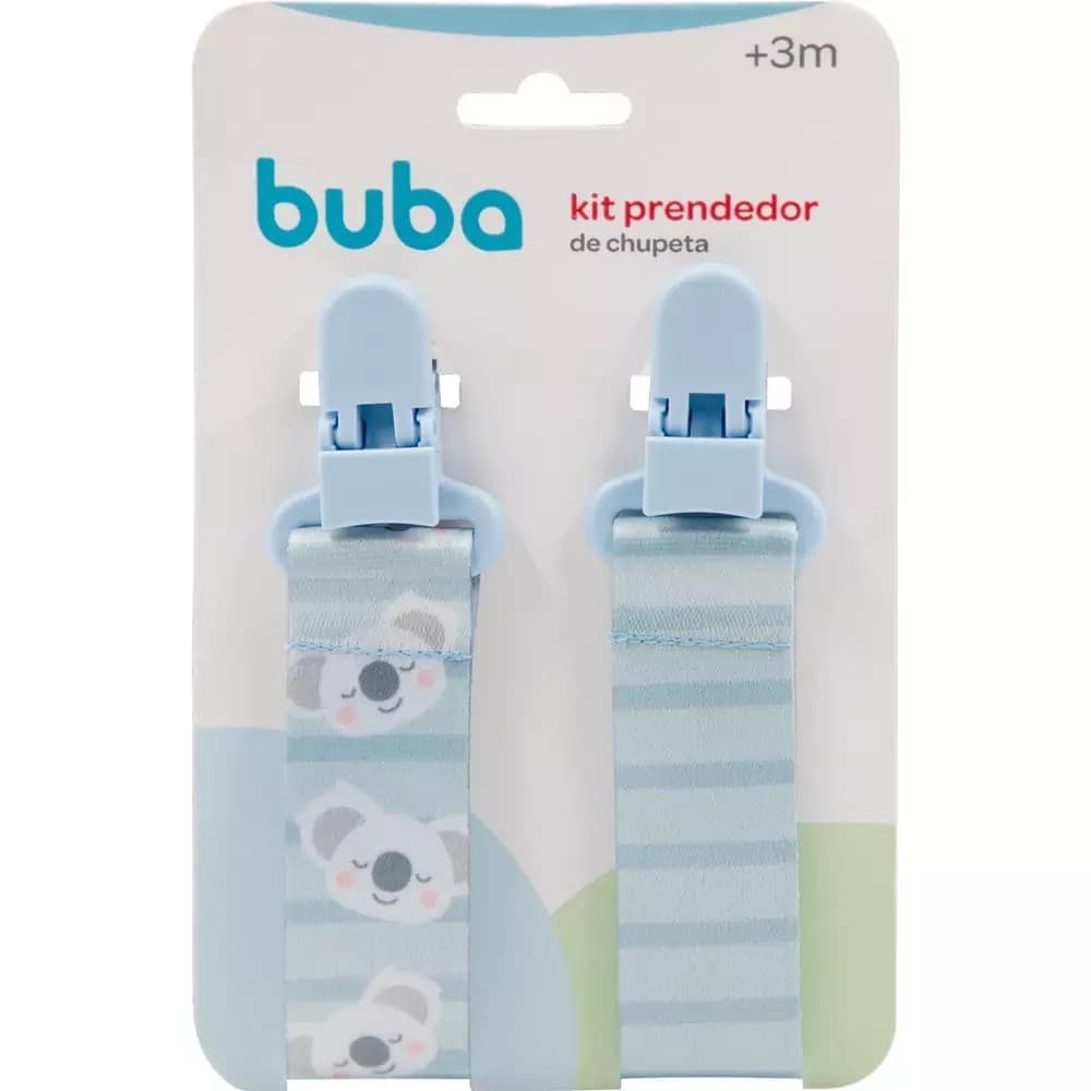 Kit 2 prendedores de chupeta Buba Com clip trava coala kit prendedor bico