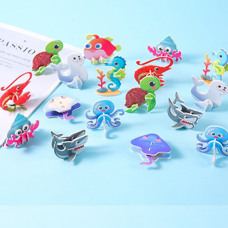 Papel Infantil Quebra-cabeça Tridimensional Quebra-cabeça Tridimensional de Tridimensional Quebra