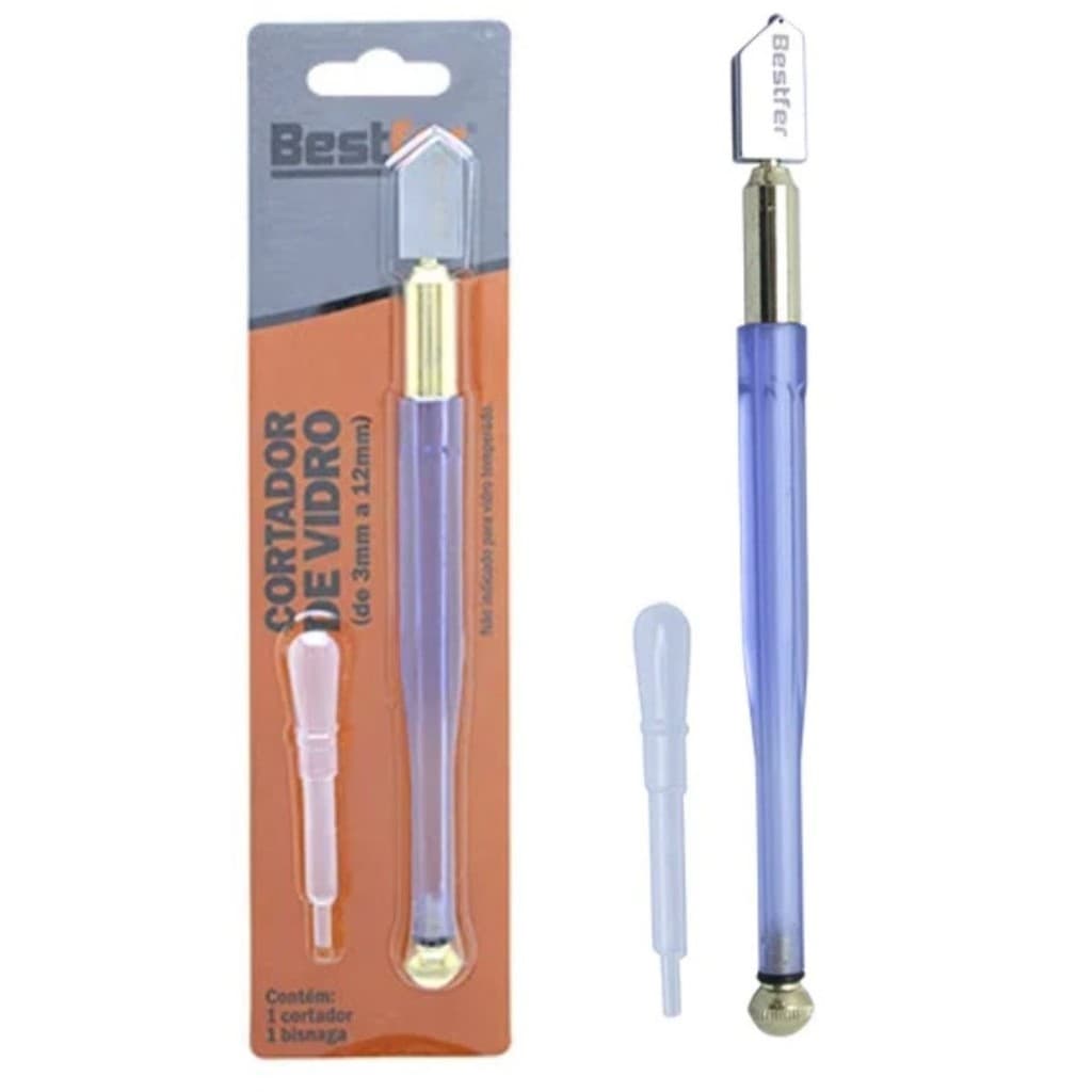 Cortador de Vidro Caneta Riscador 3 a 12mm Com Reservatório