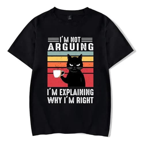 Camiseta Masculina Gato Café Engraçado Demais Envio Rapido