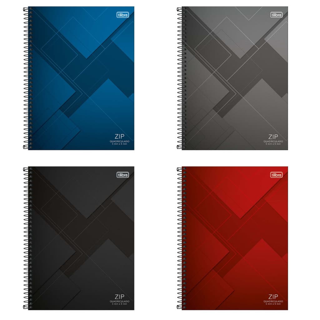 Caderno Quadriculado 5x5 mm 96 Folhas Zip Tilibra