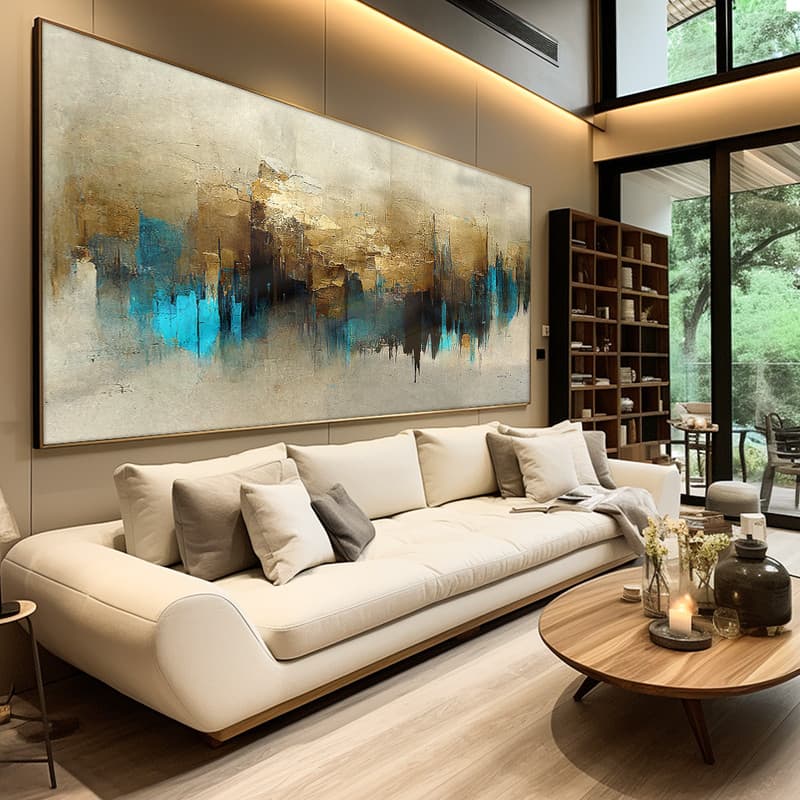 Quadro Decorativo 110x80cm Abstrato de Parede Rasgada  Hall da Luxo Sala Quarto Casa Decoração De Parede Mdf Adesivo