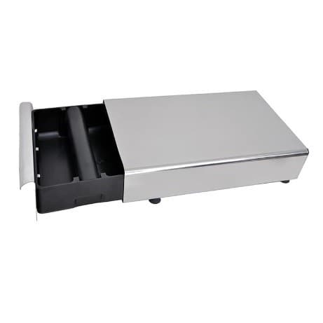 Gaveta de aço inox para borra de café Tocave medidas 43x26x12 cm