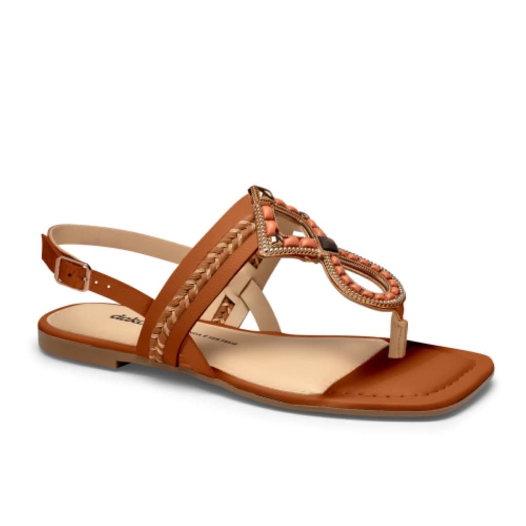 Sandália Feminina Rasteirinha Dakota Pedraria Sandalias +NF