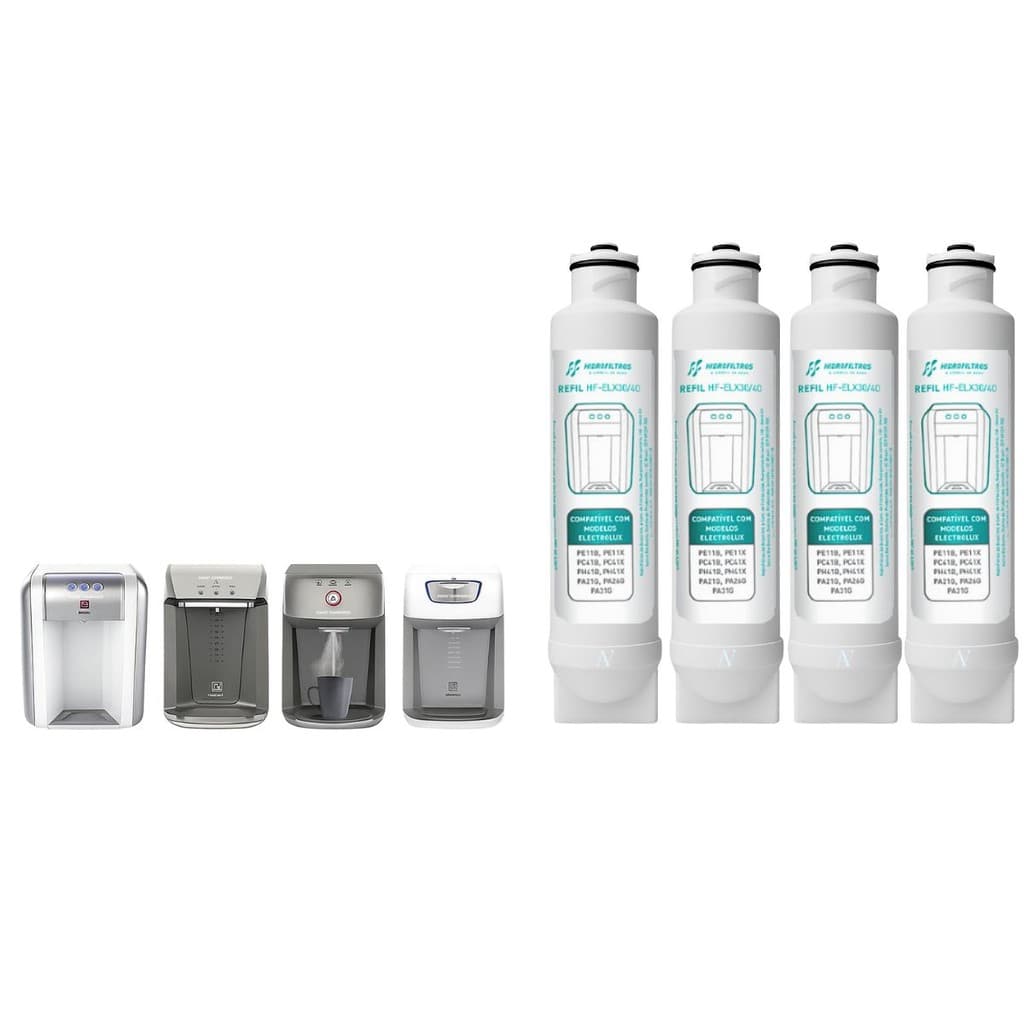 Kit 04 Refis Compatível Electrolux Purificador Pe11b Pe11x