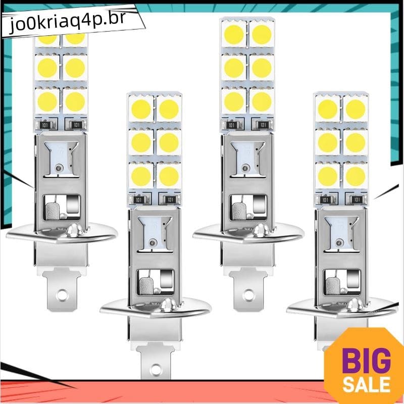 4PCS H1 6000K Super Branco 80W LED Kit De Lâmpadas De Farol Luz De Condução De Nevoeiro