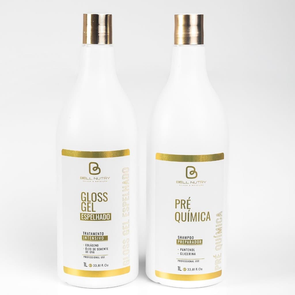 Kit Espelhamento Para Loiro e Shampoo Pré-Química 1L Com Colágeno e Semente de Uva | Bell Nutry