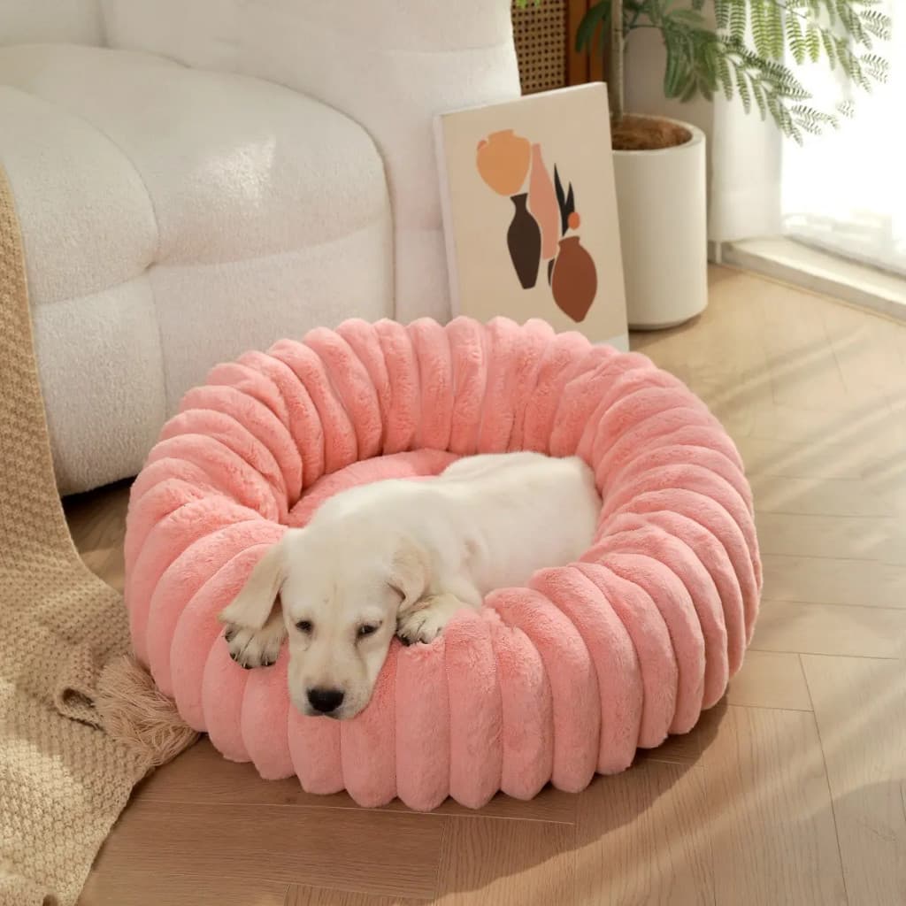 Cama Caminha Pet Donunts Enchimento Siliconado Redonda