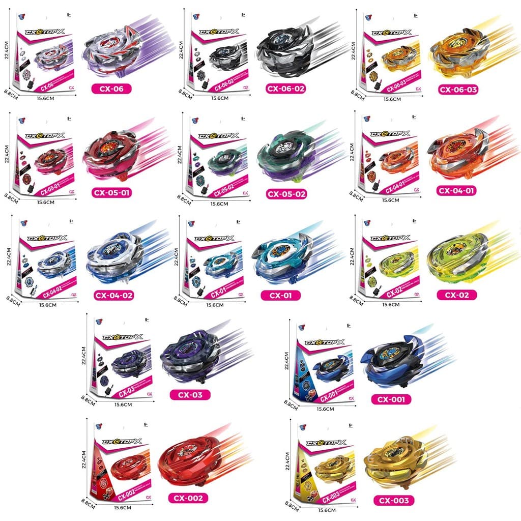 Flame Brand Gyros bey X CX-01 ~-12 Com Conjunto De Lançador Spinning Top Kid Brinquedos
