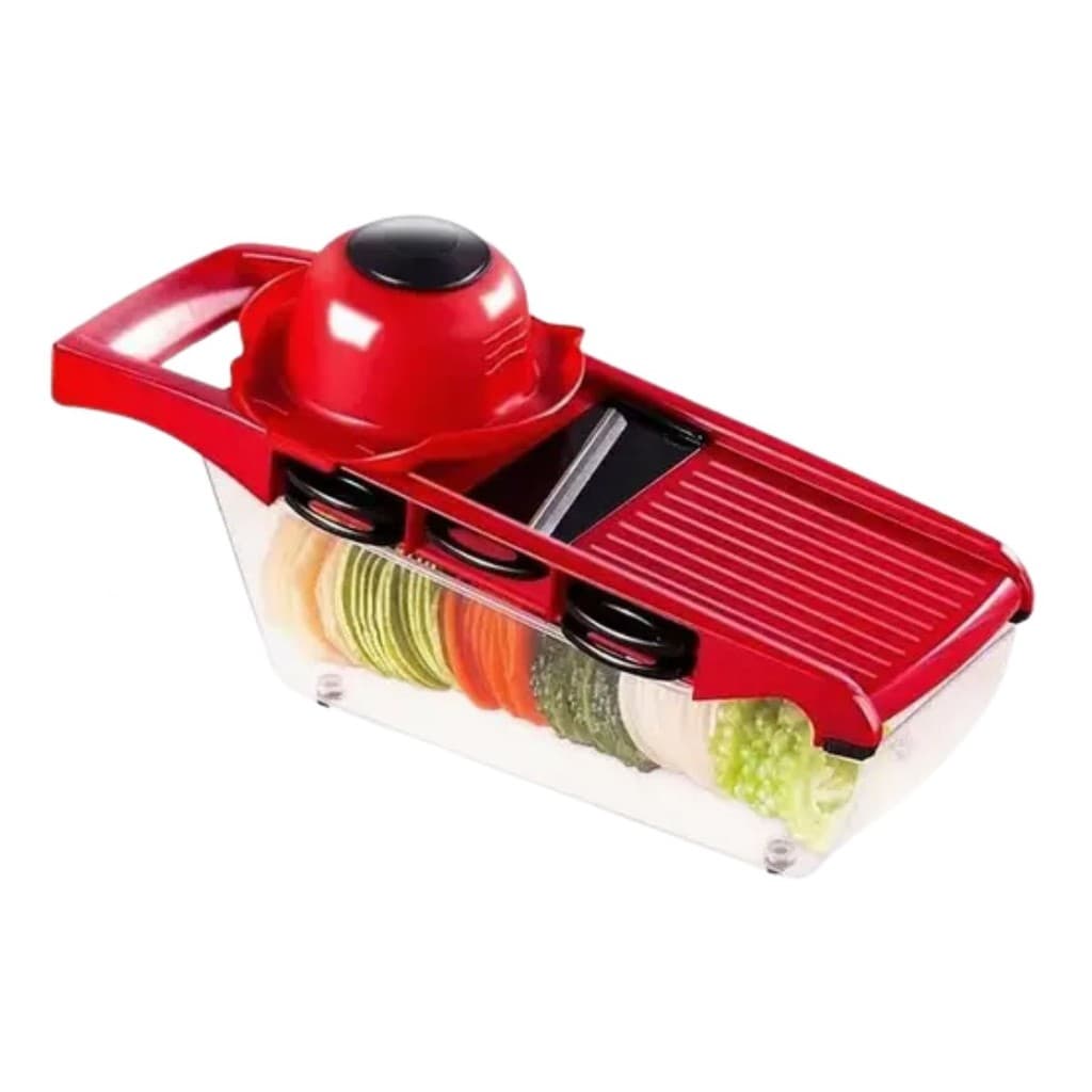 Ralador De Alimentos Manual 5 Lâminas Metálicas Fatiador De Legumes/Vegetais Com Recipiente Top Chef