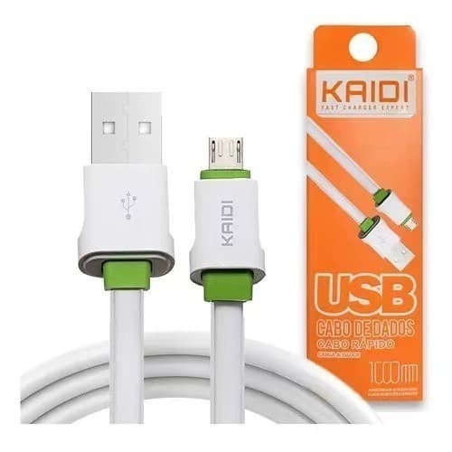 Cabo Carregador Micro Usb V8/ tipoc /iphone/ Kaidi  Turbo Reforçado kaidi