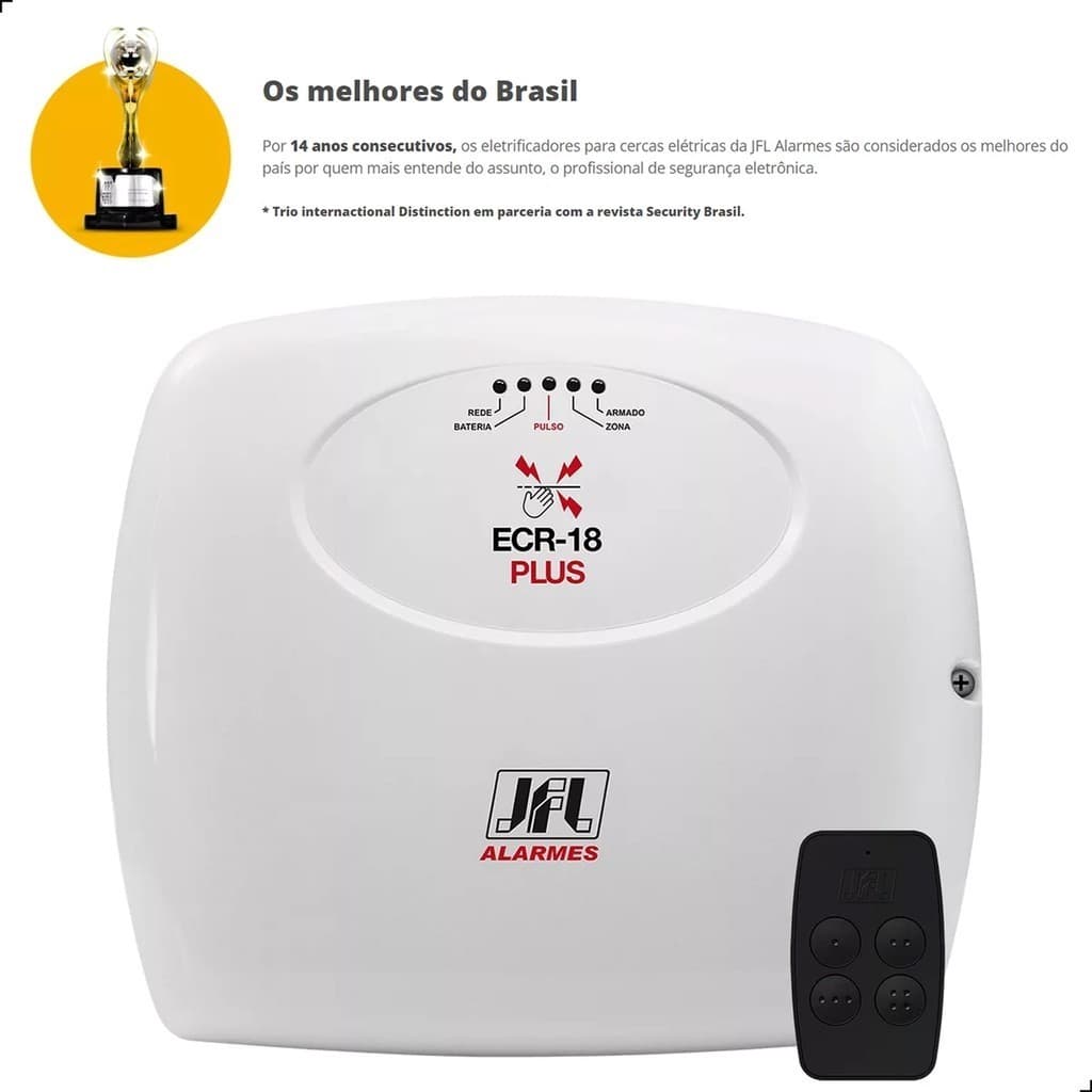 Central Para Cerca Elétrica Ecr-18 Plus - JFL