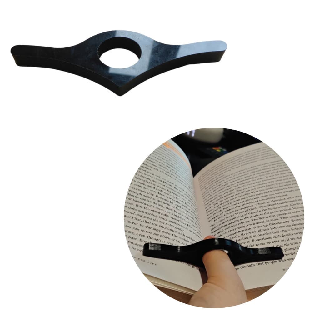 Suporte de Livro com o Polegar - Leitura Confortável - Praticidade no Estudo - Separador / Divisor de Páginas