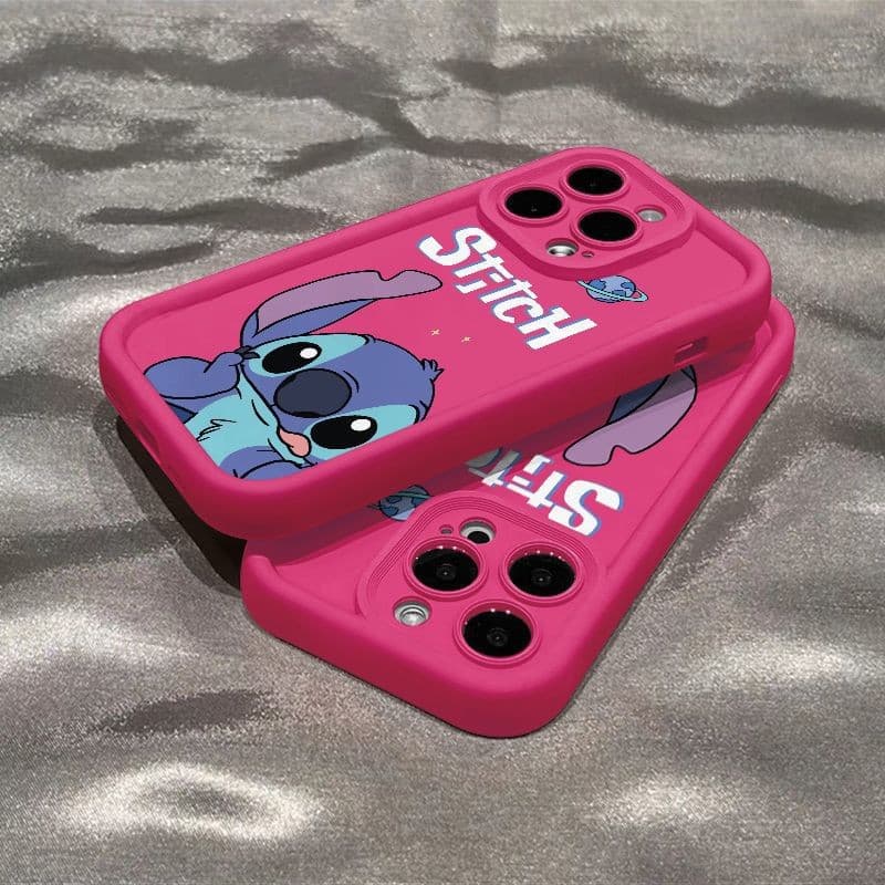 Capinha iphone 11/12/13/14/15 Pro max Capinha do Stitch,Capa para celular TPU e à prova de quedas,anime Stitch fofo