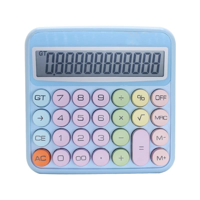 Calculadora de máquina de escrever, calculadora de botão grande para escritório diário e básico, display de 12 dígitos, estilo vintage, calculadora bonita, calculadora alimentada por bateria(Merlin Store)