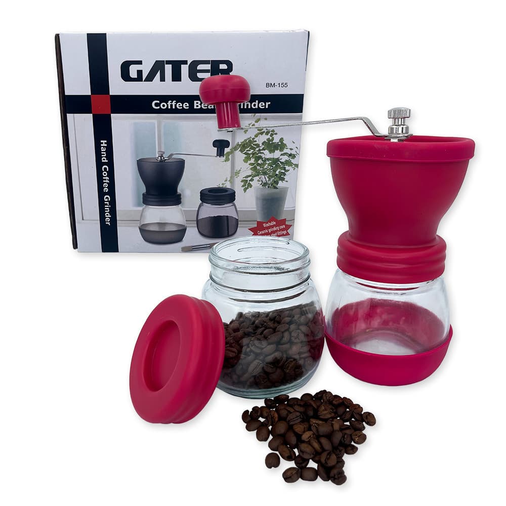 Moedor De Café Manual Vidro Plastico Inox Ceramica Cafe