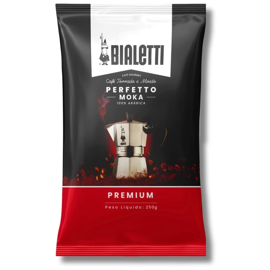 Café Moído Bialetti Gourmet Moagem Média Para Moka Express 250g