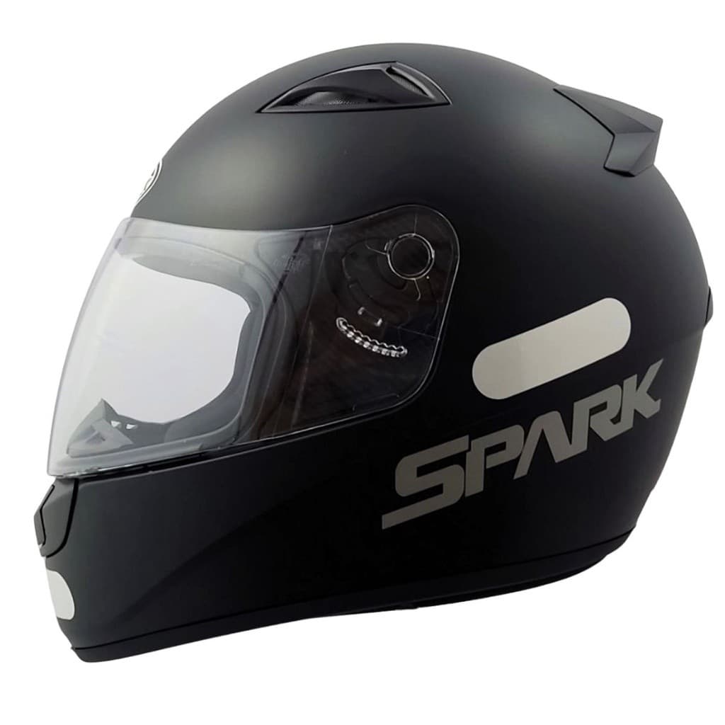 CAPACETE MOTO FECHADO NEW SPARK SOLID PRETO FOSCO Esportivo Motoboy