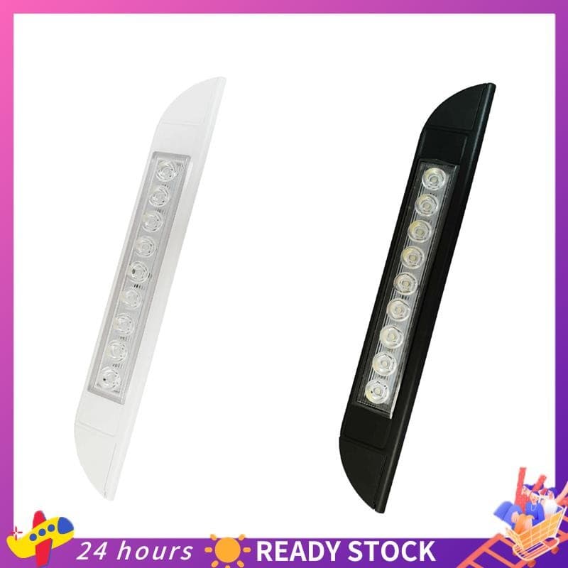 9 LED Luz Para Toldo 12V 24V À Prova D'água 256mm Lâmpada De Tira Motorhome Caravana Externa