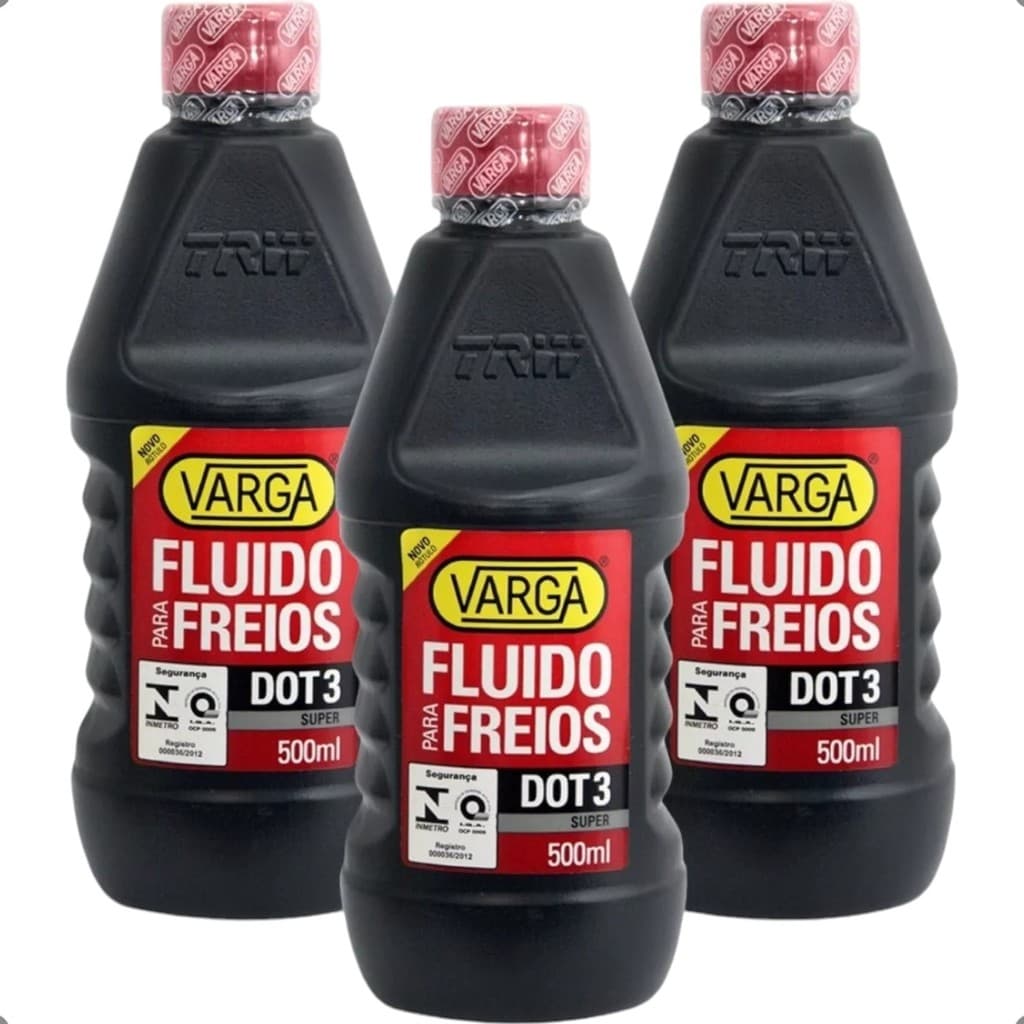 Kit 3 Oleo Fluido De Freio Dot3 500ml Original Varga Trw