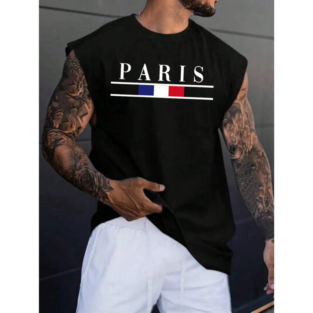 Camiseta Oversized Regata Estampado 100% Algodão Paris