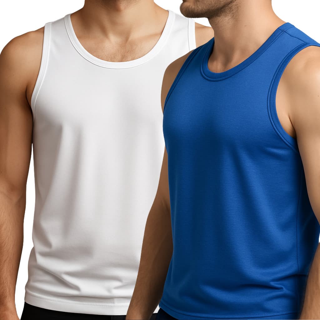 Kit 2 Regata Masculina Básica Poliéster Respirável Academia