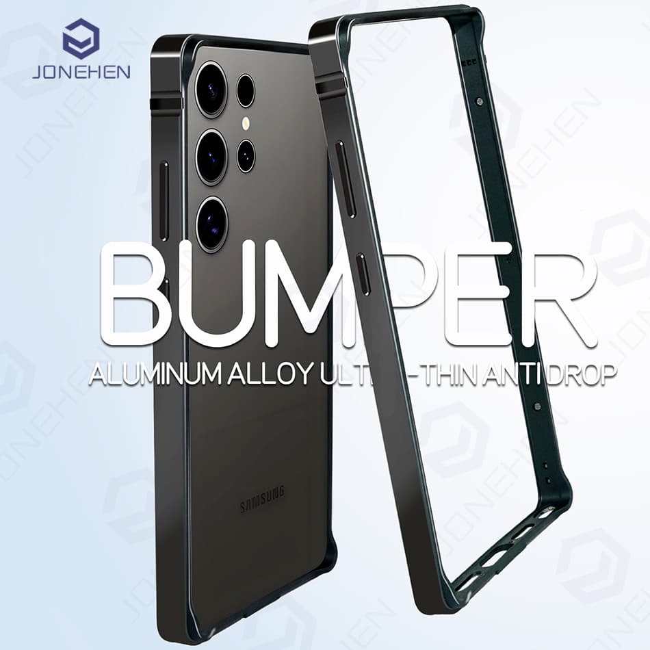Quadro De Metal De Alumínio Leve De Luxo Para Samsung Galaxy S26 S25 Ultra S24 Plus Híbrido Silicone Pára-Choques Caso L