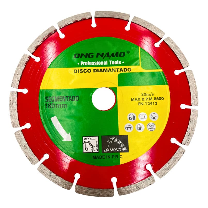 Disco Diamantado Segmentado 180mm Corte Seco Concreto