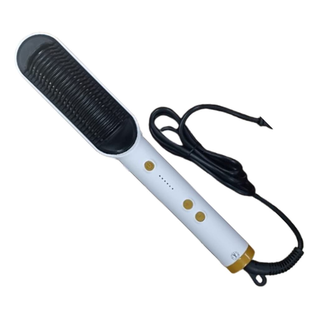 Pente Elétrico Escova Alisadora e Modeladora Efeito de chapinha 220v