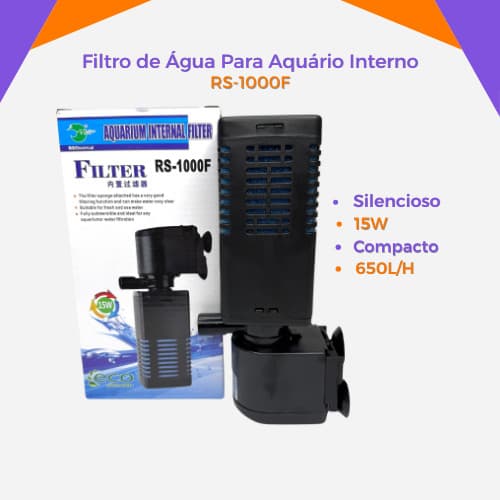 Filtro Para Aquário Interno RS1000F - 15W