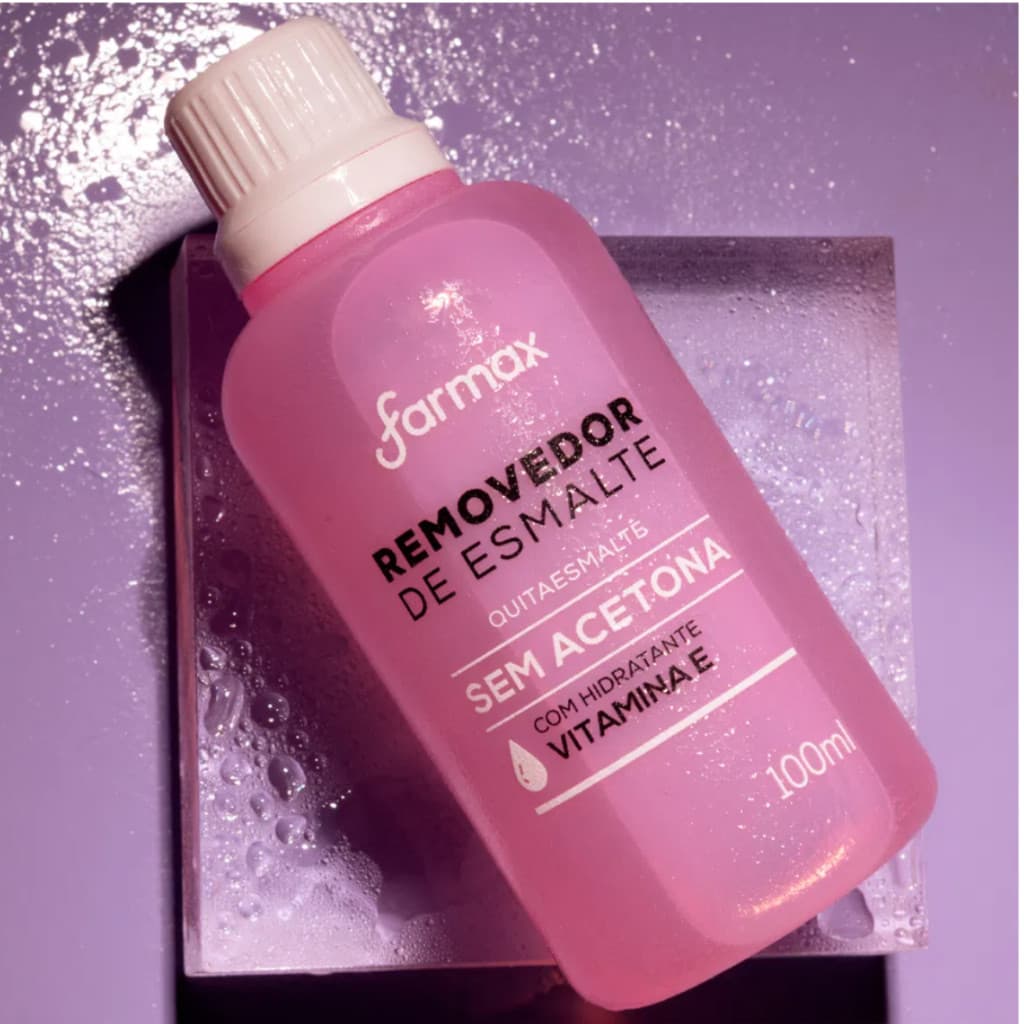 Removedor de Esmalte Farmax 100 ml Sem Acetona Manicure