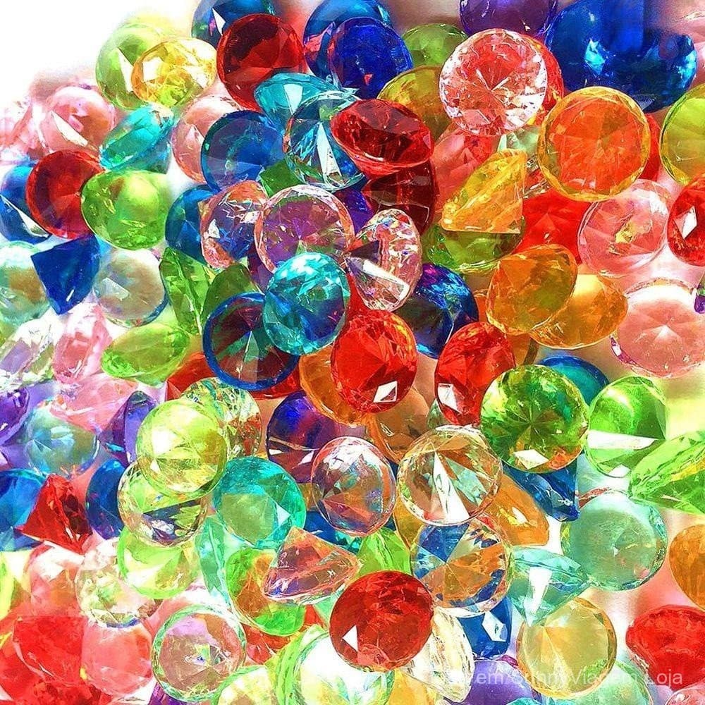 Presente Diamante Falso 100pcs 20MM Decorações Aniversário Casamento Multicolor Cristal Acrílico