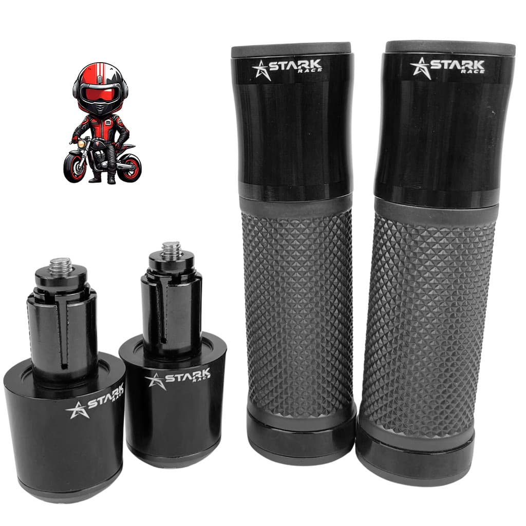 Kit Esportivo Manopla Luva Punho Peso Moto Universal Auminio