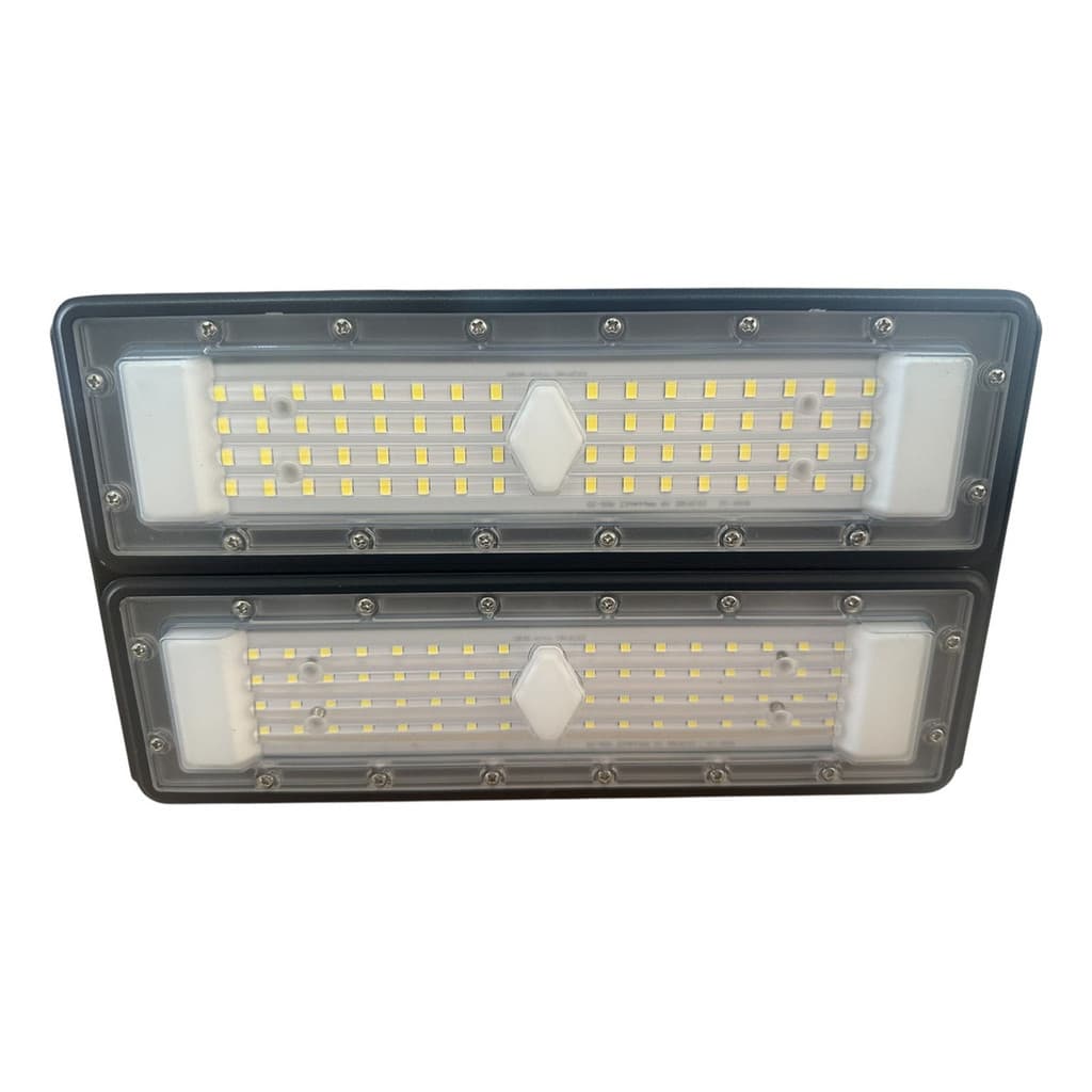 Projetor Refletor Modular Led Linear Ferro 100w Ip67 Ym Preto Branco Frio Fino-dashen