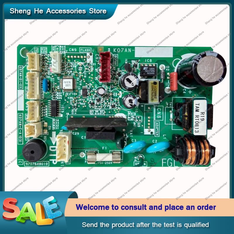 Para Placa De Controle De Ar Condicionado Fujitsu K07AN-Ca (03) Circuito PCB 9707648010 Peças De Condicionamento