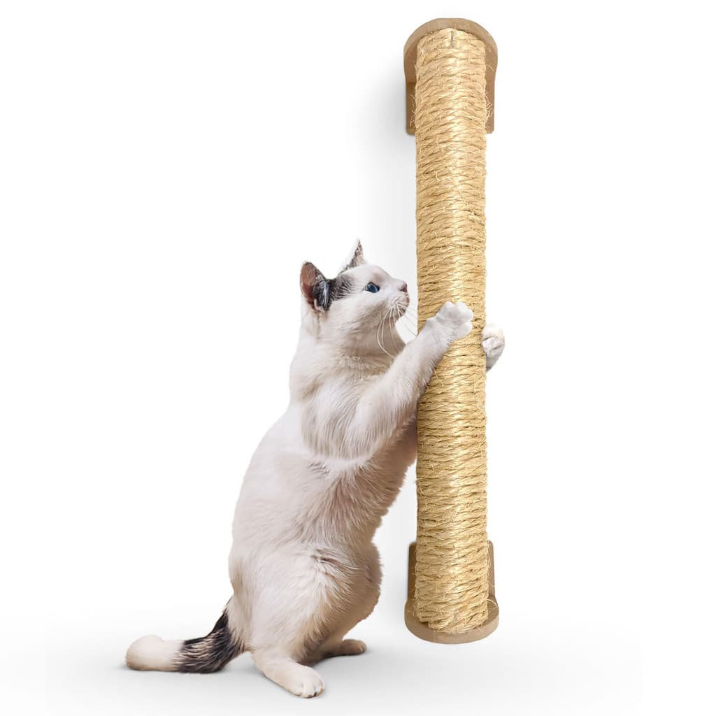 Arranhador de Gato para Afiar Unhas em MDF e Corda de Sisal | Brinquedo Interativo 53cm