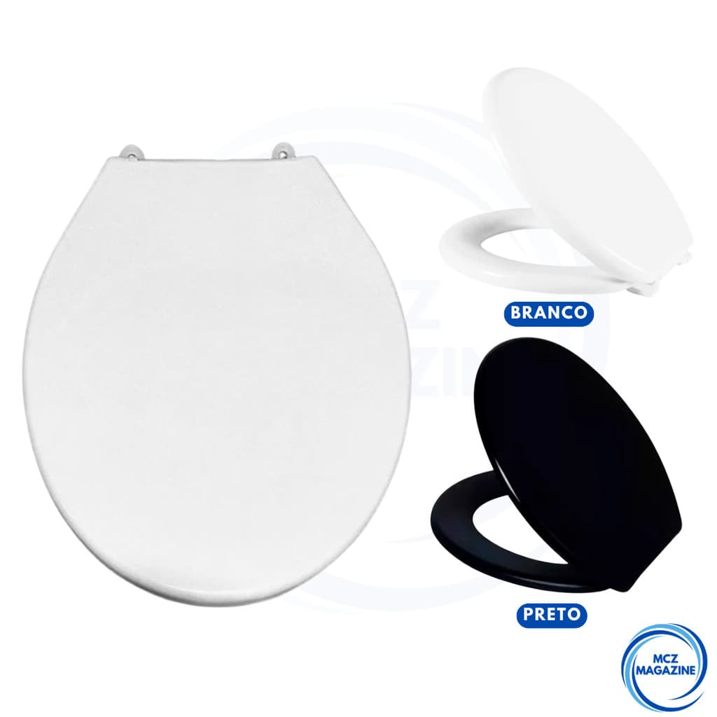 Assento Sanitário PREMIUM Universal Tampa Privada Banheiro Preto ou Branco